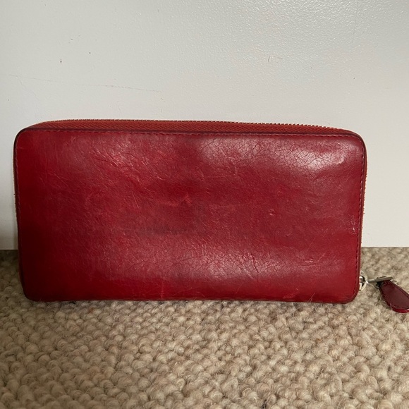 BALENCIAGA red full zip wallet - Picture 3 of 8
